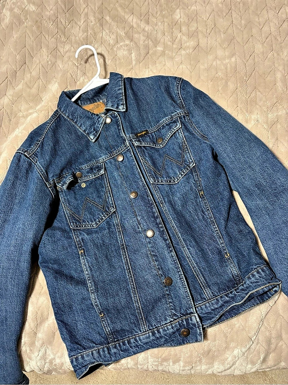 Wrangler Authentic Western Jacket Denim Jacket in Blue Like New